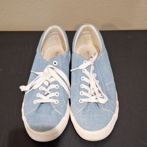 Casual Blue Canvas Sneakers